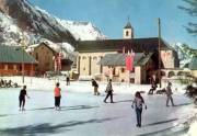 La patinoire devant eglise de valloire autrefois 